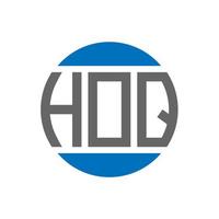 Hoq-Brief-Logo-Design auf weißem Hintergrund. hoq kreative Initialen Kreis Logo-Konzept. hoq Briefgestaltung. vektor