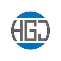 Hgj-Buchstaben-Logo-Design auf weißem Hintergrund. hgj kreative Initialen Kreis Logo-Konzept. hgj Briefgestaltung. vektor