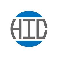 hic brev logotyp design på vit bakgrund. hic kreativ initialer cirkel logotyp begrepp. hic brev design. vektor