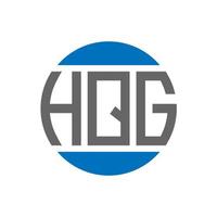 Hqg-Brief-Logo-Design auf weißem Hintergrund. hqg kreative Initialen Kreis Logo-Konzept. hqg Briefdesign. vektor