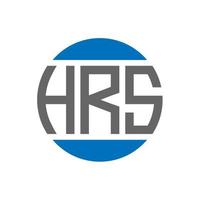 hrs-Brief-Logo-Design auf weißem Hintergrund. Stunden kreative Initialen Kreis Logo-Konzept. Stunden Briefgestaltung. vektor