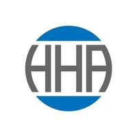 Hha-Brief-Logo-Design auf weißem Hintergrund. hha kreative Initialen Kreis Logo-Konzept. hha Briefgestaltung. vektor