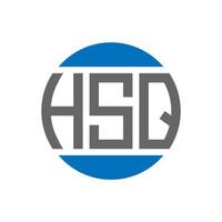 hsq-Buchstaben-Logo-Design auf weißem Hintergrund. hsq kreative Initialen Kreis Logo-Konzept. hsq Briefgestaltung. vektor