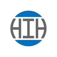 Hih-Brief-Logo-Design auf weißem Hintergrund. hih kreatives Initialen-Kreis-Logo-Konzept. hallo Briefgestaltung. vektor