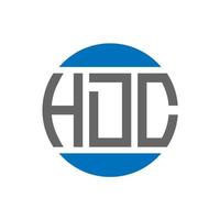 HDC-Brief-Logo-Design auf weißem Hintergrund. hdc kreative Initialen Kreis Logo-Konzept. HDC-Briefgestaltung. vektor