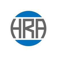 hra-Brief-Logo-Design auf weißem Hintergrund. hra creative initials circle logo-konzept. hra Briefgestaltung. vektor