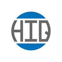 Hiq-Brief-Logo-Design auf weißem Hintergrund. hiq creative initials circle logo-konzept. Hallo Briefdesign. vektor
