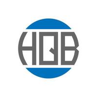 hqb-Brief-Logo-Design auf weißem Hintergrund. hqb kreative Initialen Kreis Logo-Konzept. hqb Briefgestaltung. vektor