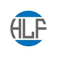 HLF-Brief-Logo-Design auf weißem Hintergrund. hlf kreative Initialen Kreis Logo-Konzept. halb Briefgestaltung. vektor