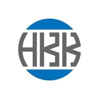 hkk-Buchstaben-Logo-Design auf weißem Hintergrund. hkk kreative Initialen Kreis Logo-Konzept. hkk Briefgestaltung. vektor