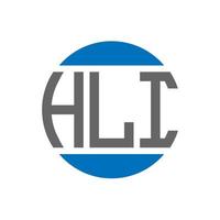 hli-Brief-Logo-Design auf weißem Hintergrund. hli kreative Initialen Kreis Logo-Konzept. hli Briefgestaltung. vektor