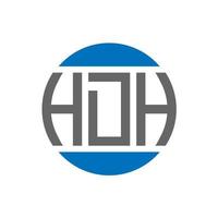 hdh brev logotyp design på vit bakgrund. hdh kreativ initialer cirkel logotyp begrepp. hdh brev design. vektor