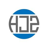 hjz-Buchstaben-Logo-Design auf weißem Hintergrund. hjz kreative Initialen Kreis Logo-Konzept. hjz Briefgestaltung. vektor