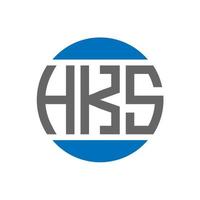 hks brev logotyp design på vit bakgrund. hks kreativ initialer cirkel logotyp begrepp. hks brev design. vektor