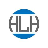 hlh-Buchstaben-Logo-Design auf weißem Hintergrund. hlh creative initials circle logo-konzept. hlh Briefgestaltung. vektor