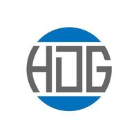 hdg-Brief-Logo-Design auf weißem Hintergrund. hdg kreative Initialen Kreis-Logo-Konzept. hdg Briefdesign. vektor