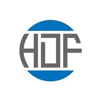 Hdf-Brief-Logo-Design auf weißem Hintergrund. hdf kreative Initialen Kreis-Logo-Konzept. Hdf-Briefgestaltung. vektor