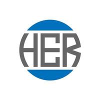 Ihr Brief-Logo-Design auf weißem Hintergrund. Ihr kreatives Initialen-Kreis-Logo-Konzept. ihr Briefdesign. vektor