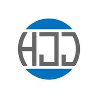 hjj-Buchstaben-Logo-Design auf weißem Hintergrund. hjj kreative initialen kreis logokonzept. hjj Briefgestaltung. vektor