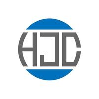 hjc-Brief-Logo-Design auf weißem Hintergrund. hjc creative initials circle logo-konzept. hjc Briefgestaltung. vektor