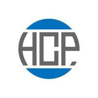 Hcp-Brief-Logo-Design auf weißem Hintergrund. hcp kreative Initialen Kreis Logo-Konzept. HCP-Briefgestaltung. vektor