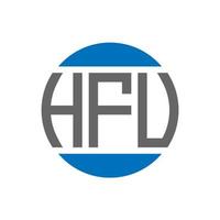 hfv-Brief-Logo-Design auf weißem Hintergrund. hfv kreative Initialen Kreis Logo-Konzept. hfv Briefgestaltung. vektor