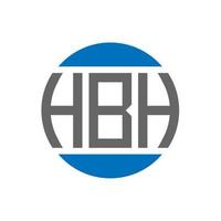 hbh-Brief-Logo-Design auf weißem Hintergrund. hbh creative initials circle logo-konzept. hbh Briefgestaltung. vektor