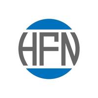 hfn-Brief-Logo-Design auf weißem Hintergrund. hfn creative initials circle logo-konzept. hfn Briefgestaltung. vektor