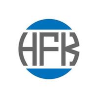 hfk-Brief-Logo-Design auf weißem Hintergrund. hfk creative initials circle logo-konzept. hfk Briefgestaltung. vektor