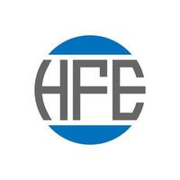 hfe brev logotyp design på vit bakgrund. hfe kreativ initialer cirkel logotyp begrepp. hfe brev design. vektor