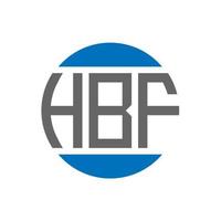 hbf-Brief-Logo-Design auf weißem Hintergrund. hbf creative initials circle logo-konzept. hbf Briefgestaltung. vektor