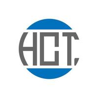 HCT-Brief-Logo-Design auf weißem Hintergrund. HCT Creative Initials Circle Logo-Konzept. HCT-Briefgestaltung. vektor