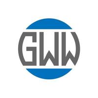 gww-Buchstaben-Logo-Design auf weißem Hintergrund. gww kreative Initialen Kreis Logo-Konzept. gw Briefgestaltung. vektor