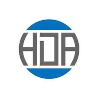 hda brev logotyp design på vit bakgrund. hda kreativ initialer cirkel logotyp begrepp. hda brev design. vektor