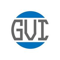 Gvi-Brief-Logo-Design auf weißem Hintergrund. gvi creative initials circle logo-konzept. gvi Briefgestaltung. vektor