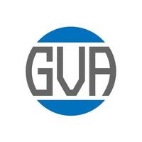 GVA-Brief-Logo-Design auf weißem Hintergrund. gva creative initials circle logo-konzept. GVA-Briefgestaltung. vektor