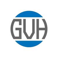 gvh-Brief-Logo-Design auf weißem Hintergrund. gvh kreative Initialen Kreis Logo-Konzept. gvh Briefgestaltung. vektor