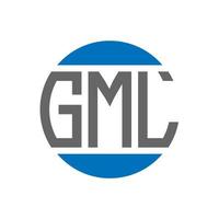 gml-Brief-Logo-Design auf weißem Hintergrund. gml kreative Initialen Kreis-Logo-Konzept. Gml-Briefgestaltung. vektor