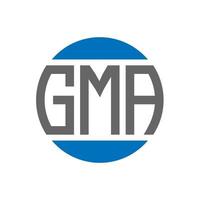 gma brev logotyp design på vit bakgrund. gma kreativ initialer cirkel logotyp begrepp. gma brev design. vektor