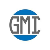 gmi-Brief-Logo-Design auf weißem Hintergrund. gmi creative initials circle logo-konzept. gmi Briefgestaltung. vektor