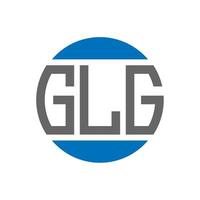 Glg-Brief-Logo-Design auf weißem Hintergrund. glg kreative initialen kreis logokonzept. glg Briefgestaltung. vektor