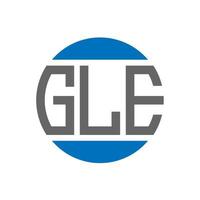 gle-Brief-Logo-Design auf weißem Hintergrund. gle kreative Initialen Kreis-Logo-Konzept. gle Briefgestaltung. vektor