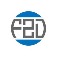 fzd brev logotyp design på vit bakgrund. fzd kreativ initialer cirkel logotyp begrepp. fzd brev design. vektor