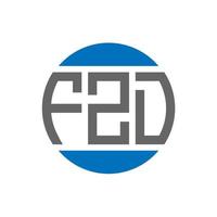 fzd-Brief-Logo-Design auf weißem Hintergrund. fzd kreative Initialen Kreis Logo-Konzept. fzd Briefgestaltung. vektor