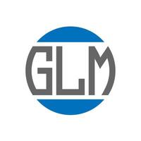 glm-Brief-Logo-Design auf weißem Hintergrund. glm kreative initialen kreis logokonzept. glm Briefgestaltung. vektor