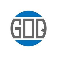 Goq-Brief-Logo-Design auf weißem Hintergrund. goq creative initials circle logo-konzept. Goq Briefdesign. vektor