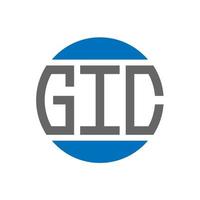 gic brev logotyp design på vit bakgrund. gic kreativ initialer cirkel logotyp begrepp. gic brev design. vektor