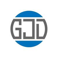 gjd-Buchstaben-Logo-Design auf weißem Hintergrund. gjd creative initials circle logo-konzept. gjd Briefgestaltung. vektor