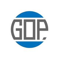 gop brev logotyp design på vit bakgrund. gop kreativ initialer cirkel logotyp begrepp. gop brev design. vektor