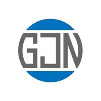 gjn brev logotyp design på vit bakgrund. gjn kreativ initialer cirkel logotyp begrepp. gjn brev design. vektor